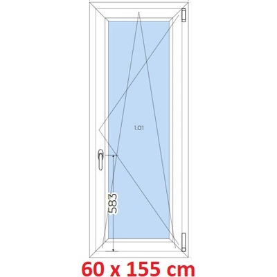 Soft Plastové okno 60x155 cm, otevíravé a sklopné, Daglesie