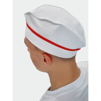 Artep Kuchařská čepice lodička s červeným lemem 54-56 – Zboží Dáma