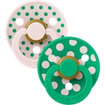 BIBS Залъгалки Bibs - Colour Studio Polka, 0-6 м, 2 броя, Petal/Cactus (11034106) - baby