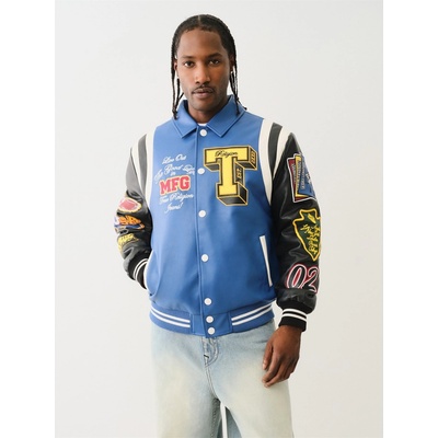 True Religion Яке True Religion True Pu Jacket Sn99 - Blue / Black