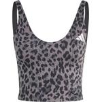 adidas Дамски спортен сутиен adidas Women's Workout Essentials Leopard Print Tank Sports bra - Grey Four / Grey Six / Black - размер XL (114-4093-0115)