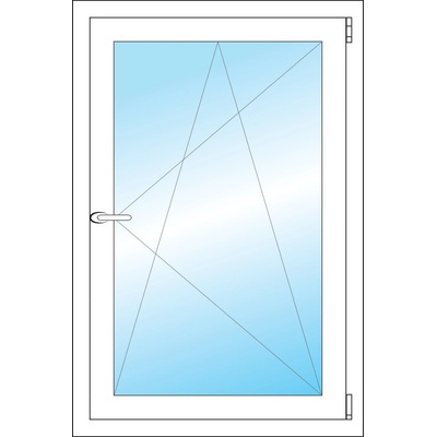 OKNA HNED Plastové okno 68x102 cm (680x1020 mm) bílé otevíravé a sklopné pravé