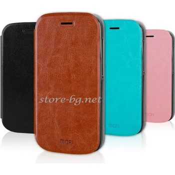 Image 1 of Huawei Ascend Y600 Mofi Wallet Кожен Калъф + Протектор