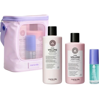 Maria Nila Pure Volume Gift Box 25 - Šampon 350 ml + kondicionér 300 ml + argan oil 30 ml Dárková sada
