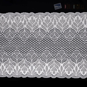 Elastická čipka biela, 230 mm