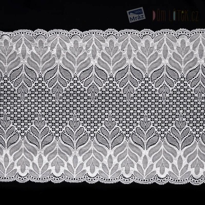 Elastická čipka biela, 230 mm