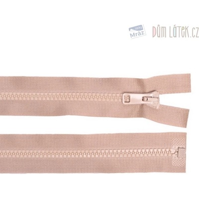 Zips kostený deliteľný béžový, dĺžka 30 cm