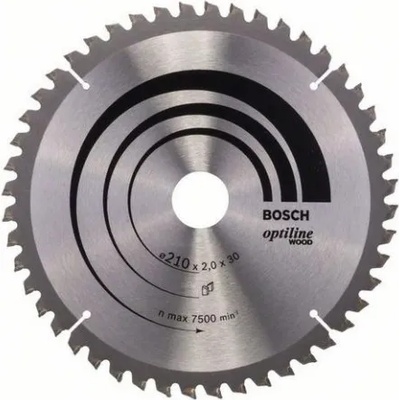 Bosch Диск Bosch метален HM за рязане на дърво напречно и надлъжно подаване 250x30x3.2 мм, 40 z, Optiline Wood 2 608 640 728