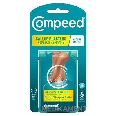 Compeed NÁPLASŤ na mozole STREDNÁ hydrokoloidná 6 ks