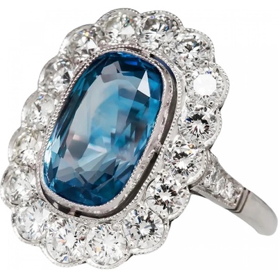 HARAHU Пръстен CA-35638 - Сребърен / Син / 59mm KP35638 (CA-35638)