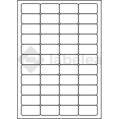 Labelea Samolepiace etikety 47,8x25,5 mm biele papierové, na hárku A4, pre laserovú a atramentovú tlač, Farba etikiet Biela, Počet hárkov v balení 100 EPS047025W044S