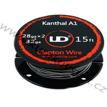 UD Clapton drát Kanthal A1 0,2mm + 0,3mm x 2mm 4,6m 1ks