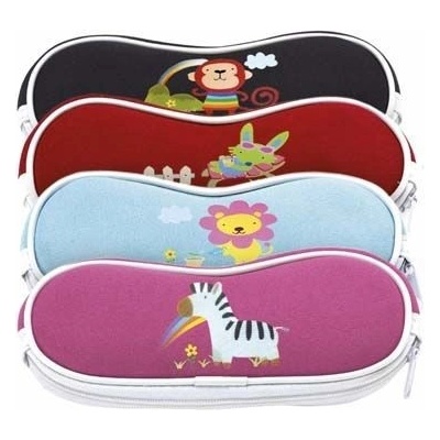 Neoprenové pouzdro na dětské dioptrické brýle SC10 růžová liška – Zboží Dáma