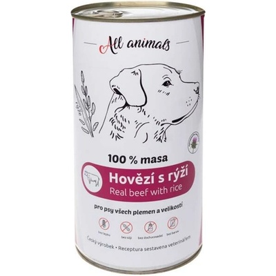 All Animals DOG hovädzie mleté s ryžou 1200 g