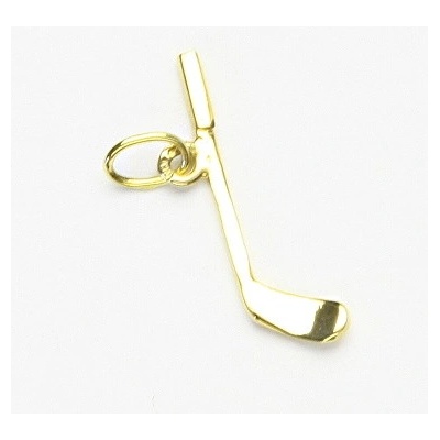 Čištín Zlatý přívěsek žluté i bílé zlato hokejka P 421