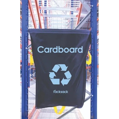 Závěsný pytel na regály pro třídění odpadu, RackSack 160 l, ''lepenka'' – modrá, 1000×920 mm