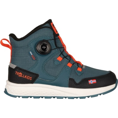 Trollkids Детски зимни ботуши Trollkids Kid's Bergen Winter Mid Cut Winter boots - Stormy Blue / Black / Flame Orange - размер 39 (EU) (702-3482-0522)