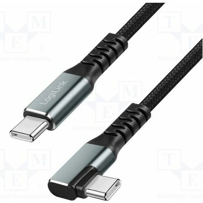 Logilink CU0270 USB 3.2 Gen 2 USB C vidlice USB C úhlová zástrčka 0,5m