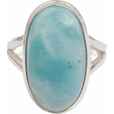 Nefertitis Larimar prsten stříbro LOT463