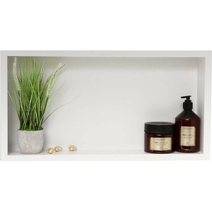 BALNEO Вграден рафт Balneo Wall-Box правоъгълен, 90x30x7 см, четкано бял (OB-WH5)