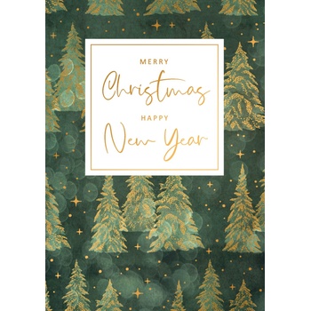 Artige Поздравителна картичка Artige - Коледна с борчета (FST020)