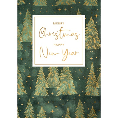 Artige Поздравителна картичка Artige - Коледна с борчета (FST020)