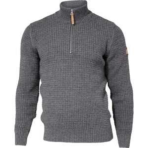 Ivanhoe of Sweden Мъжки вълнен пуловер Ivanhoe of Sweden Moritz Half Zip Wool jumper - Grey - размер XXL (005-5436-0115)