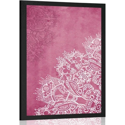 Plakát prvky květinové Mandaly - 60x90 no frame