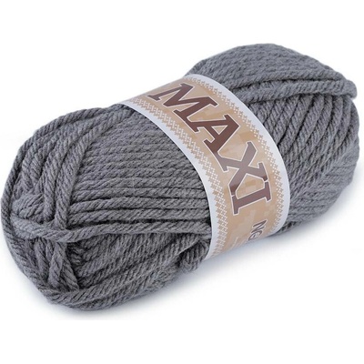 Pletací příze Jumbo Maxi 100 g Varianta: 15 (908) šedá neutrální, Balení: 1 ks 44062/88797/202786