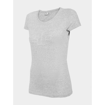 4F H4L22 TSD353 Dámske tričko LIGHT GREY MEL