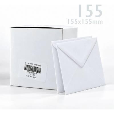 Enveseur sl Bílé Obálky 100 g/m² balení 200 ks - 155 x 155 mm - Bílá