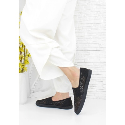 Prety Krajkové slip on tenisky 11014-1B – Zboží Dáma