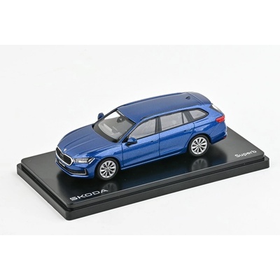 Abrex Škoda Superb IV Combi 2023 Modrá Cobalt Metalíza 1:43