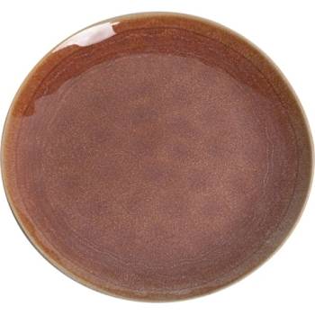Qx impex kft Керамична чиния IRIS кафява 21, 4x2, 7cm 171178 (171178)