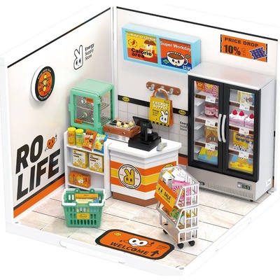 Robotime miniatúra domčeka Obchod so zásobami