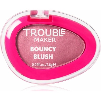 Trouble Maker Bouncy Blush púdrová lícenka Baseline Rose 2,8 g