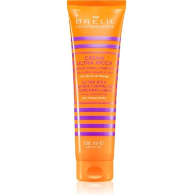Brelil Professional Crema Ultra Ricca výživný reštrukturalizačný krém pre vlasy namáhané chlórom, slnkom a slanou vodou 150 ml