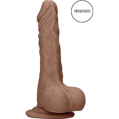 RealRock Dong 7 realistické dildo s penisom 17 cm tmavé prírodné