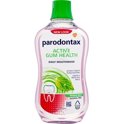 Parodontax Active Gum Health Herbal Mint Mouthwash вода за уста с аромат на мента за защита на венците без алкохол унисекс 500 мл