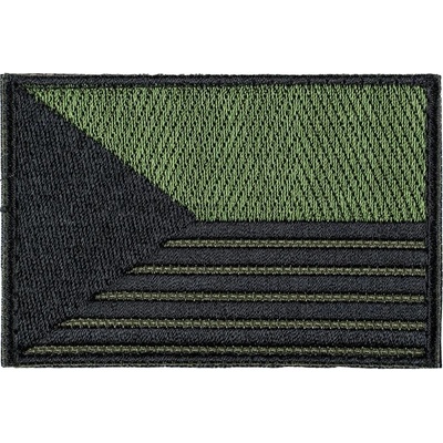 Nášivka VLAJKA ČR PRUHY vodorovné velcro 7,5 x 5,5 cm ZELENÁ