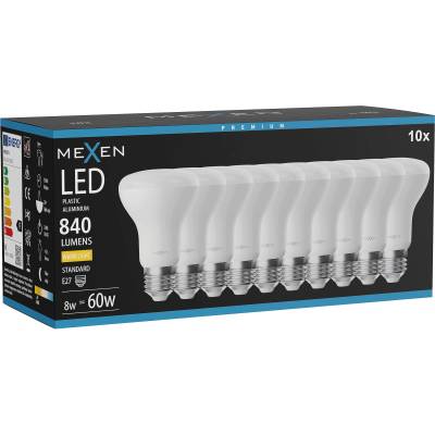 Mexen Nova 10x LED крушка E27, R63, 8W, Топла - 3000K, 840 lm - L104-E27-0830-01x10 (L104-E27-0830-01x10)
