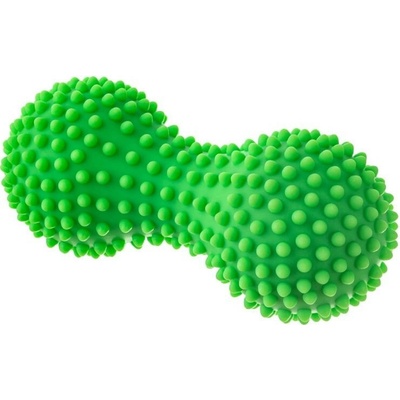 TULLO Masážny valček a rehabilitačná loptička Duoball 15,5cm Zelený
