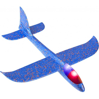 Aviator 7954 Penové Hádzacie Lietadlo s 2 LED svetlami, 48x47cm, červeno-zelená
