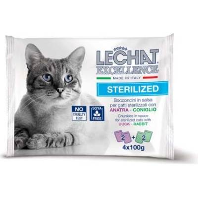 Monge Lechat Excelence Sterilized kachna králík 4 x 100 g