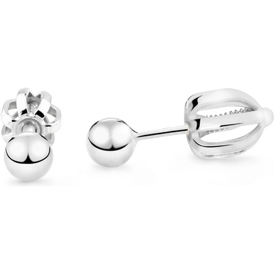 Cutie Jewellery náušnice kôstky z bieleho zlata Z5014-30-X-2