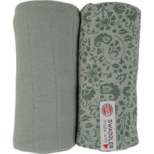 Lodger Swaddler Flower Tribe 2balenie 120 x 120 cm Silt Green