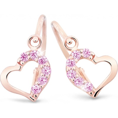 Cutie Jewellery nežné detské náušnice z ružového zlata C2757-10-X-4 ružová