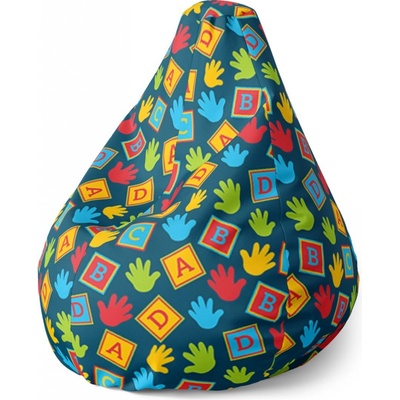 Sablio sedací vak Pear ABC 140 x 100 x 25 cm