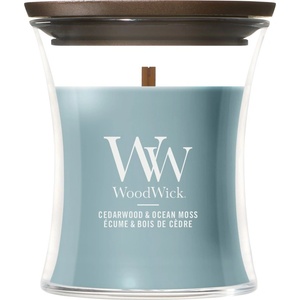 WoodWick Малка свещ WoodWick Кедрово дърво и океански мъх