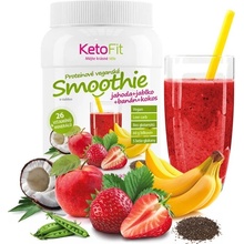 KetoFit Proteinové veganské smoothie jahoda-jablko-banán-kokos, 300 g